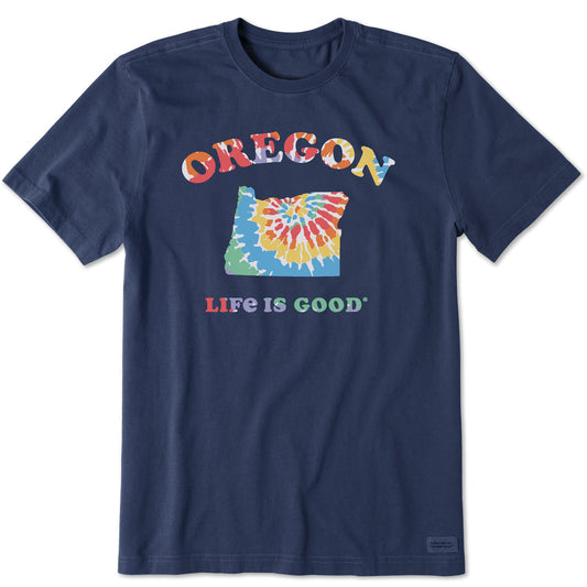 Men's Tie Dye Oregon Short Sleeve Crusher Tee