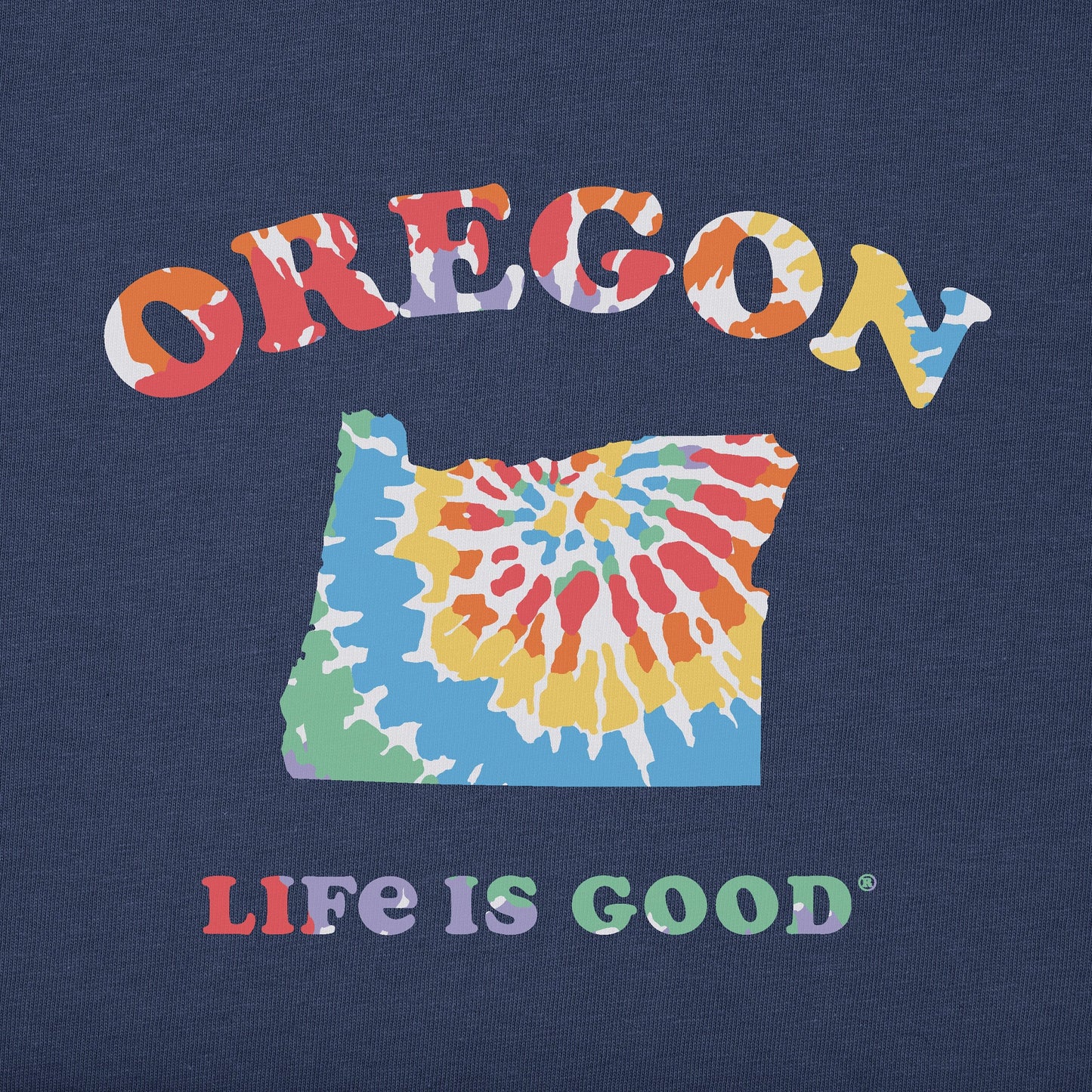 Men's Tie Dye Oregon Short Sleeve Crusher Tee