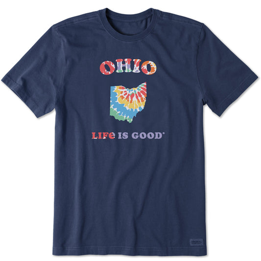 Men's Tie Dye Ohio Short Sleeve Crusher Tee