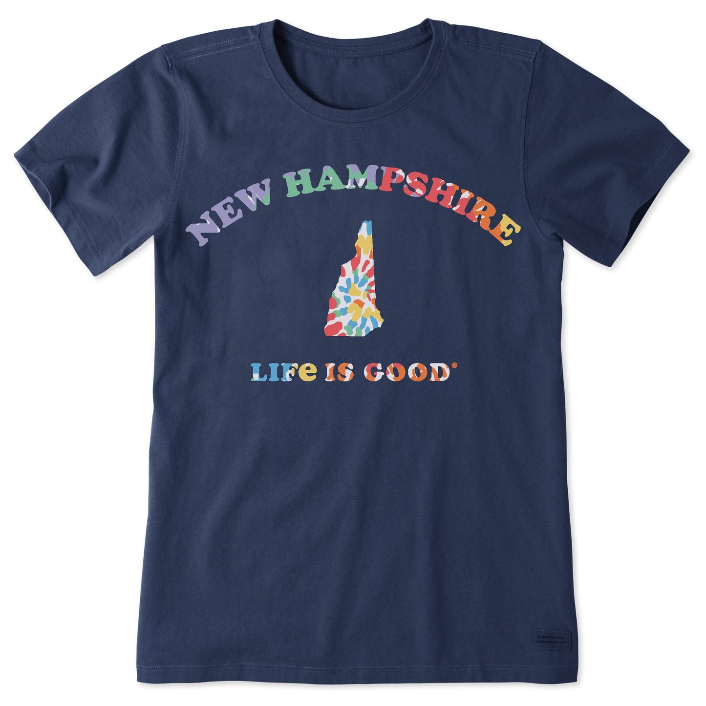 Women's Tie Dye New Hampshire Short Sleeve Crusher Tee