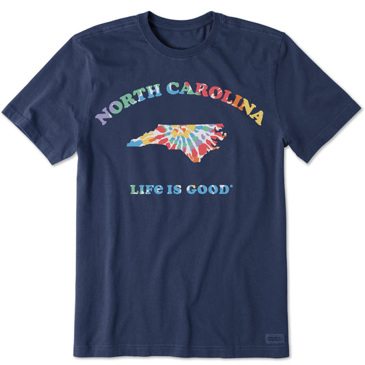 Men's Tie Dye North Carolina Short Sleeve Crusher Tee