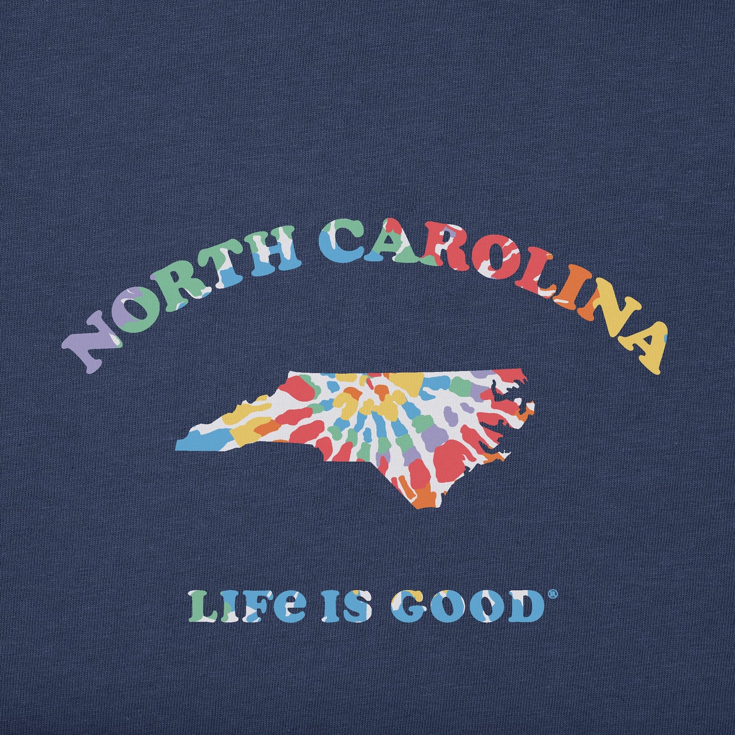 Men's Tie Dye North Carolina Short Sleeve Crusher Tee