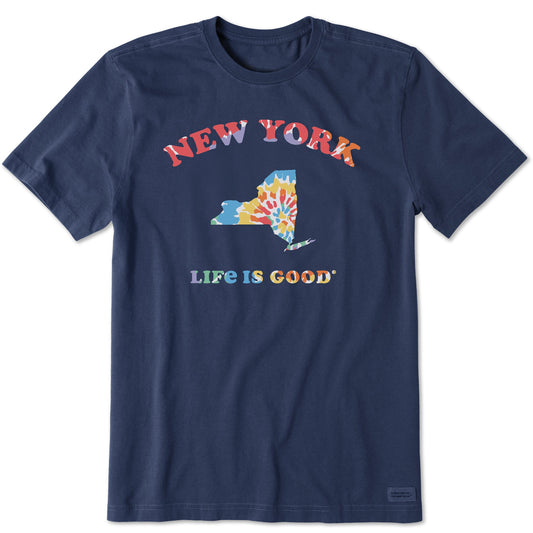 Men's Tie Dye New York Short Sleeve Crusher Tee