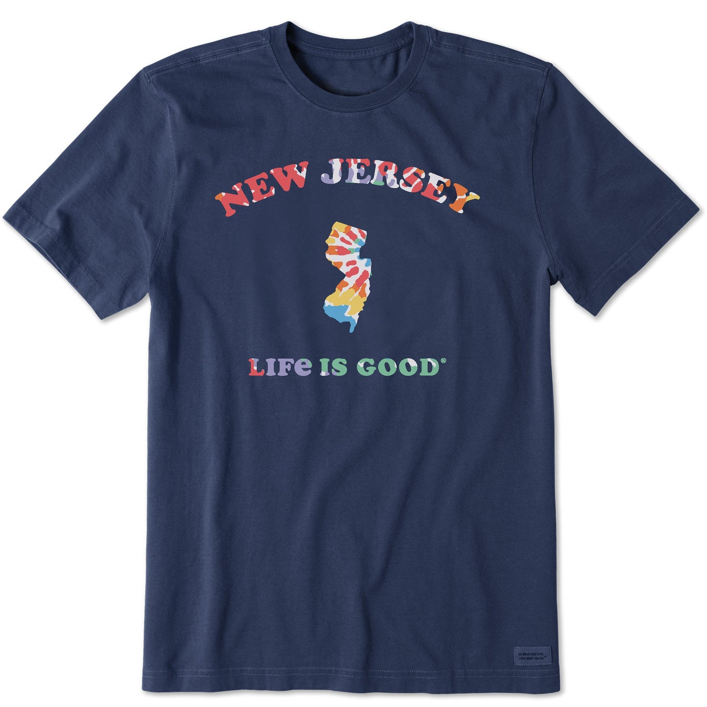 Men's Tie Dye New Jersey Short Sleeve Crusher Tee