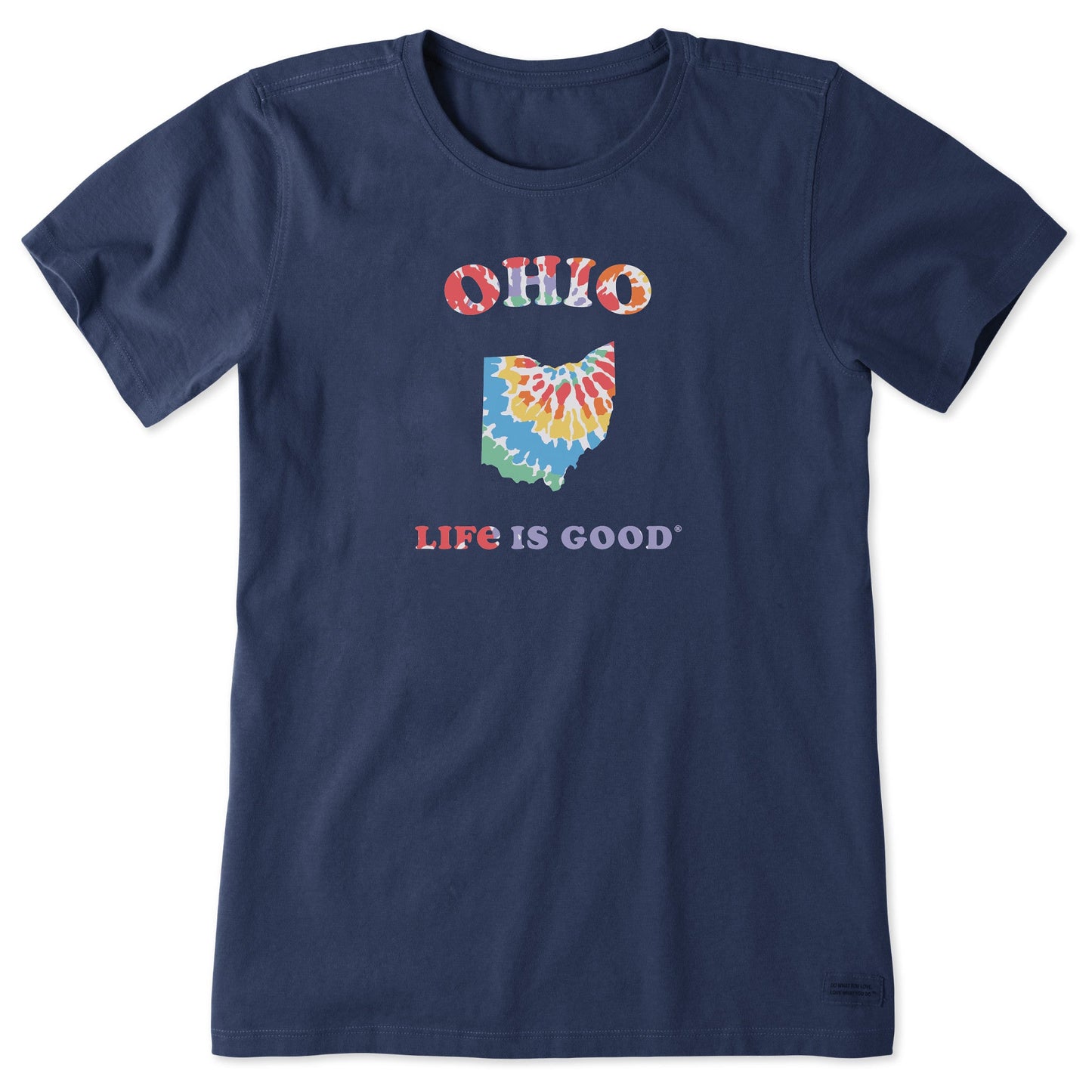 Women's Tie Dye Ohio Short Sleeve Crusher Tee