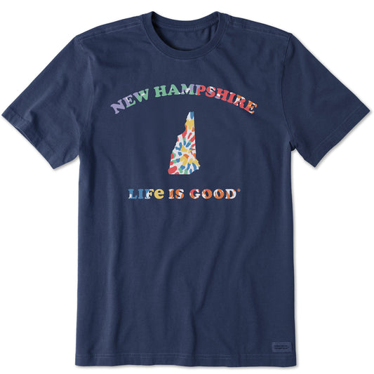 Men's Tie Dye New Hampshire Short Sleeve Crusher Tee