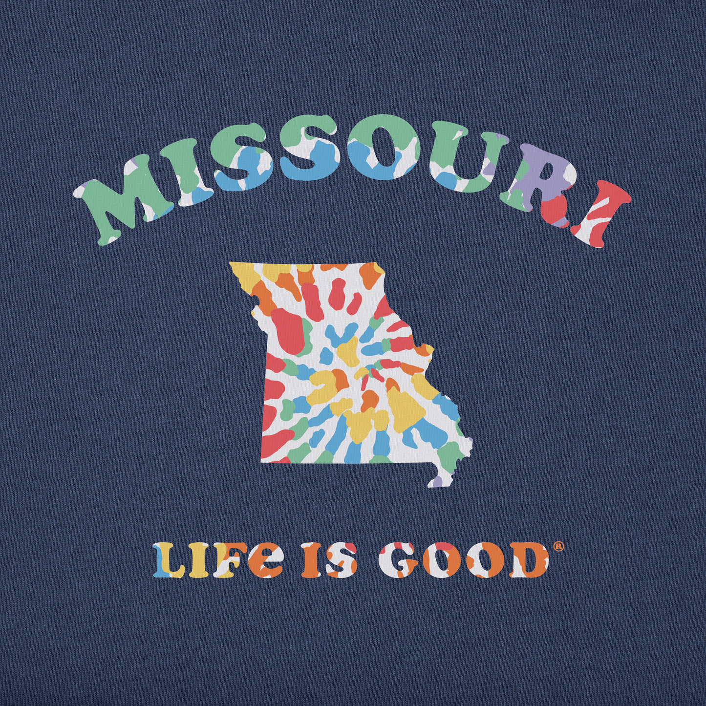 Men's Tie Dye Missouri Short Sleeve Crusher Tee