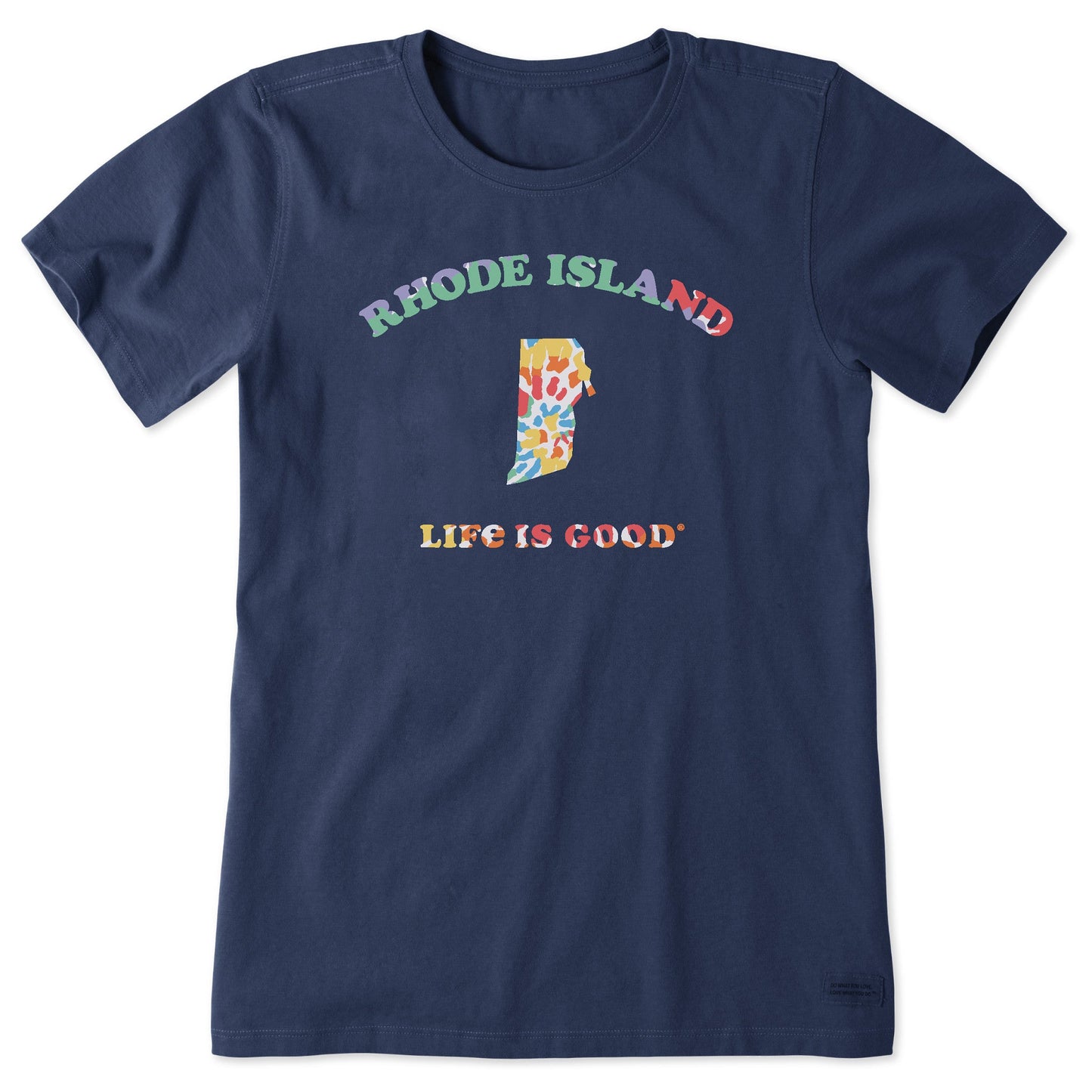 Women's Tie Dye Rhode Island Short Sleeve Crusher Tee