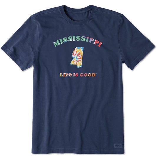 Men's Tie Dye Mississippi Short Sleeve Crusher Tee