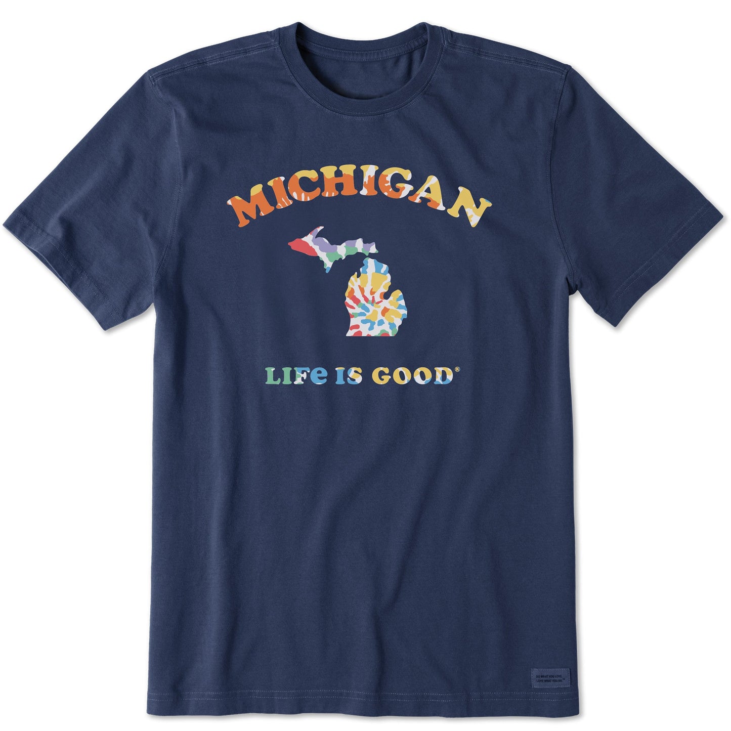 Men's Tie Dye Michigan Short Sleeve Crusher Tee