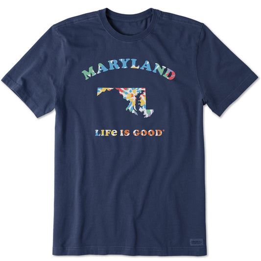 Men's Tie Dye Maryland Short Sleeve Crusher Tee