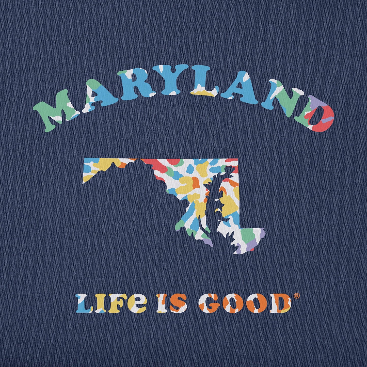 Men's Tie Dye Maryland Short Sleeve Crusher Tee