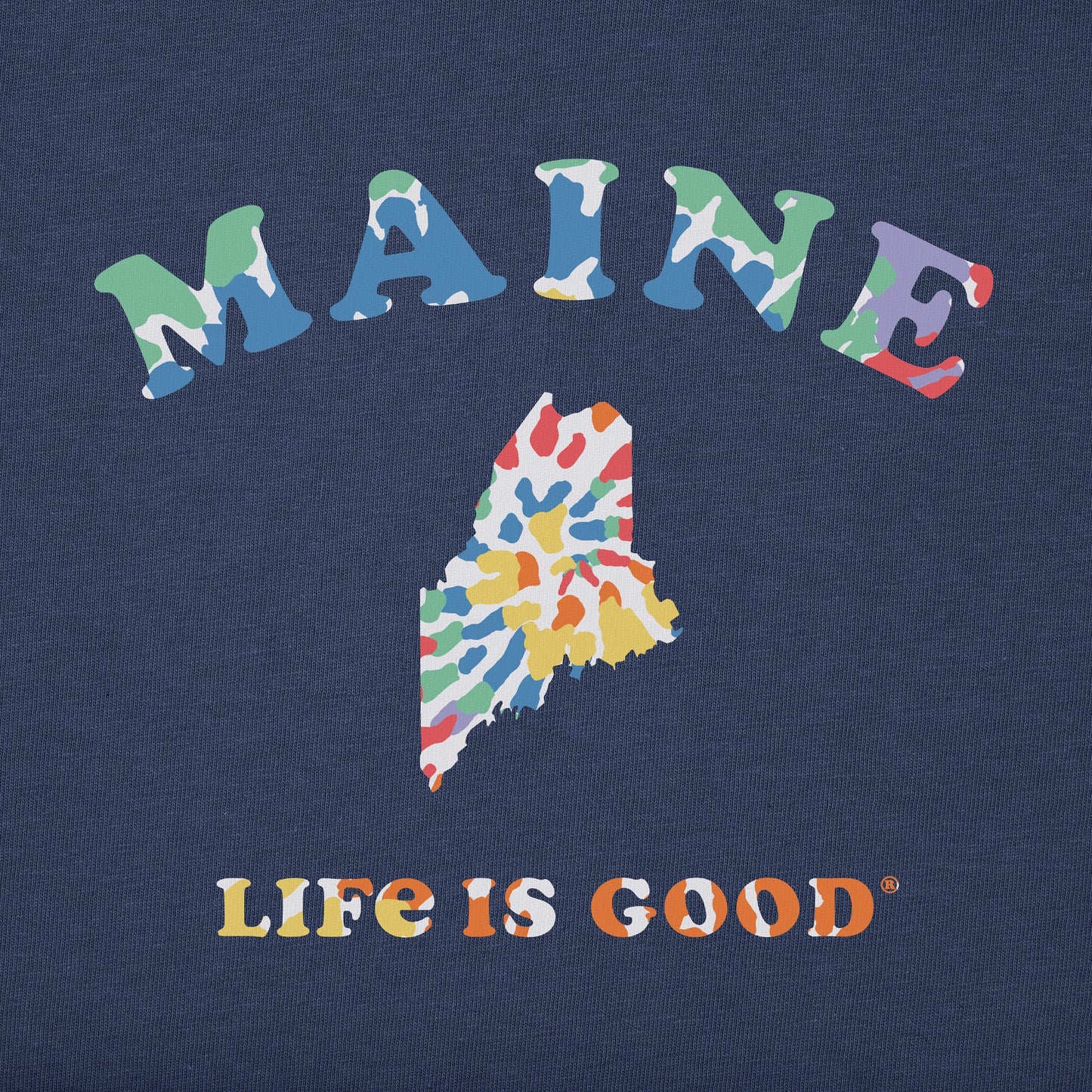 Men's Tie Dye Maine Short Sleeve Crusher Tee