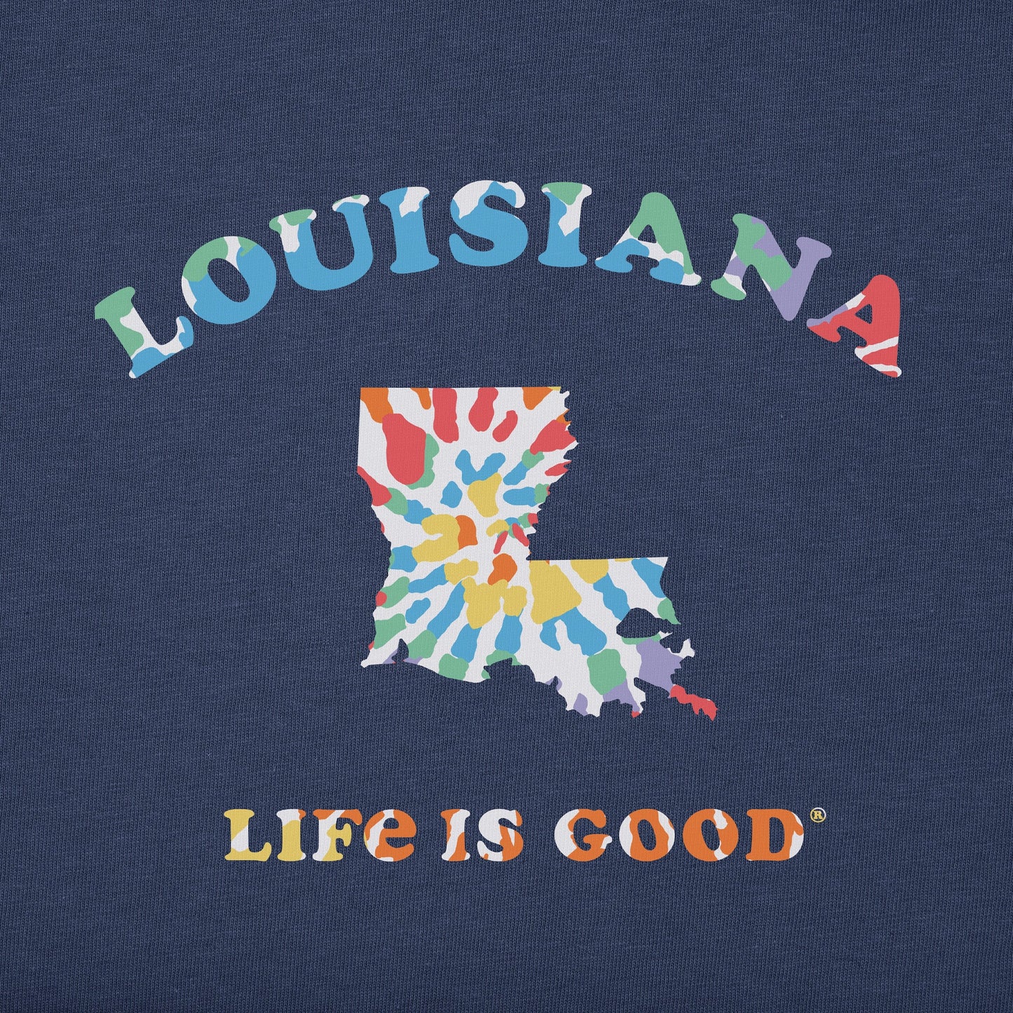 Men's Tie Dye Louisiana Short Sleeve Crusher Tee