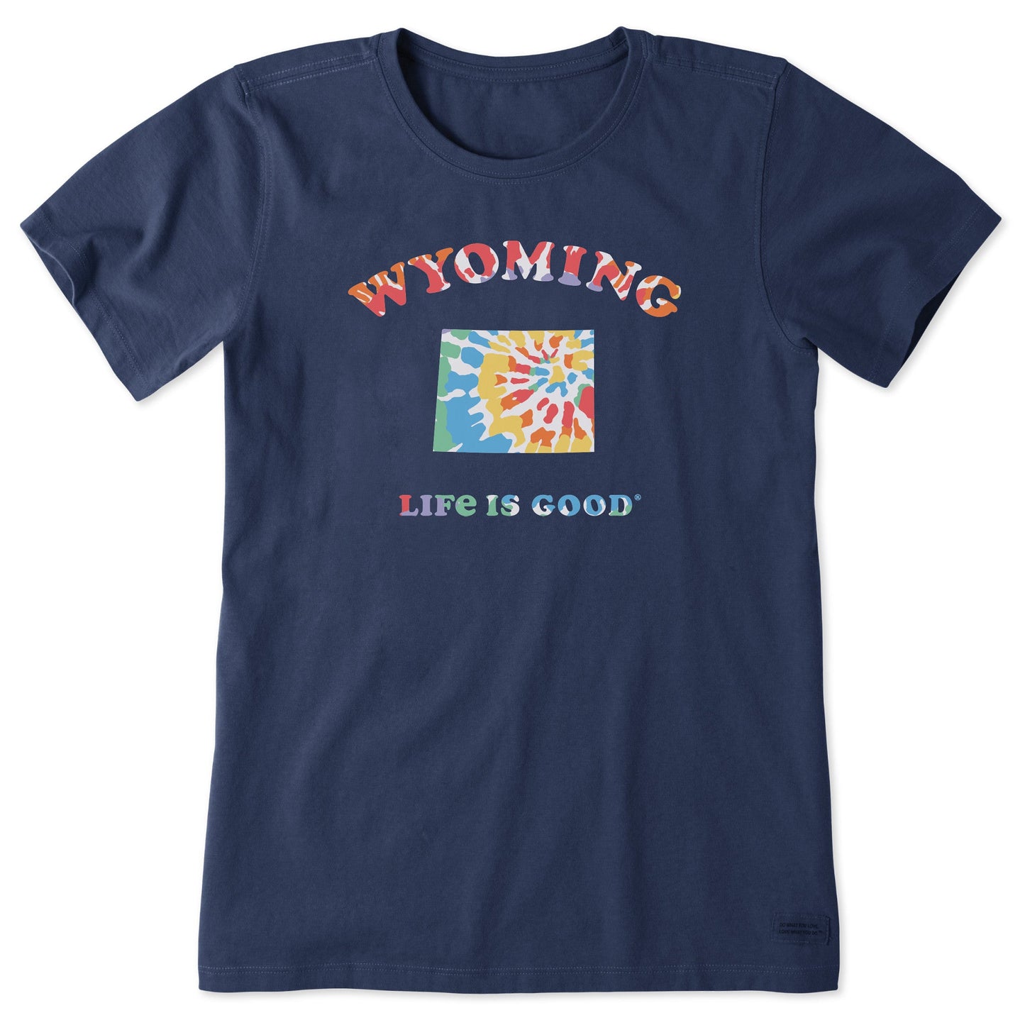 Women's Tie Dye Wyoming Short Sleeve Crusher Tee