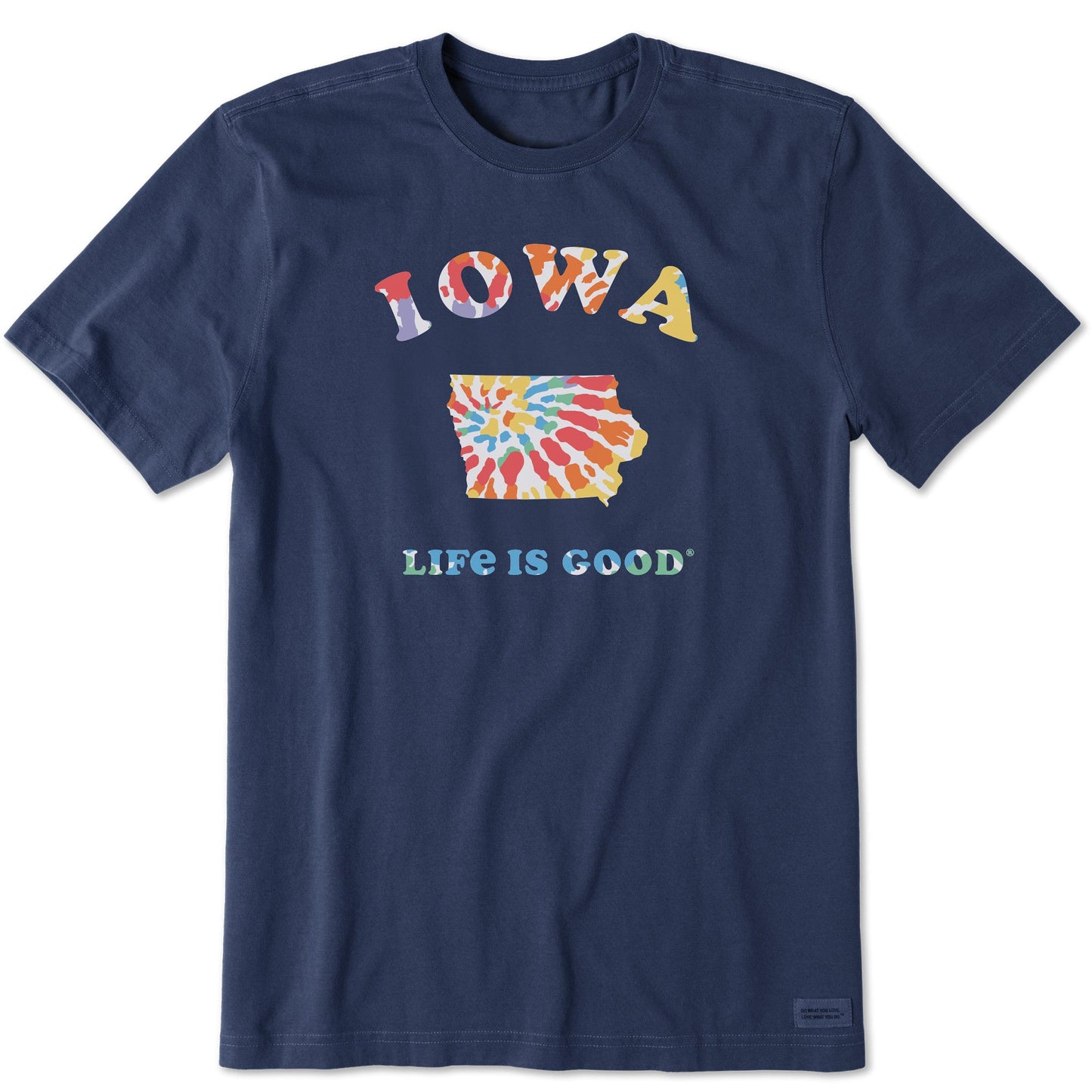 Men's Tie Dye Iowa Short Sleeve Crusher Tee