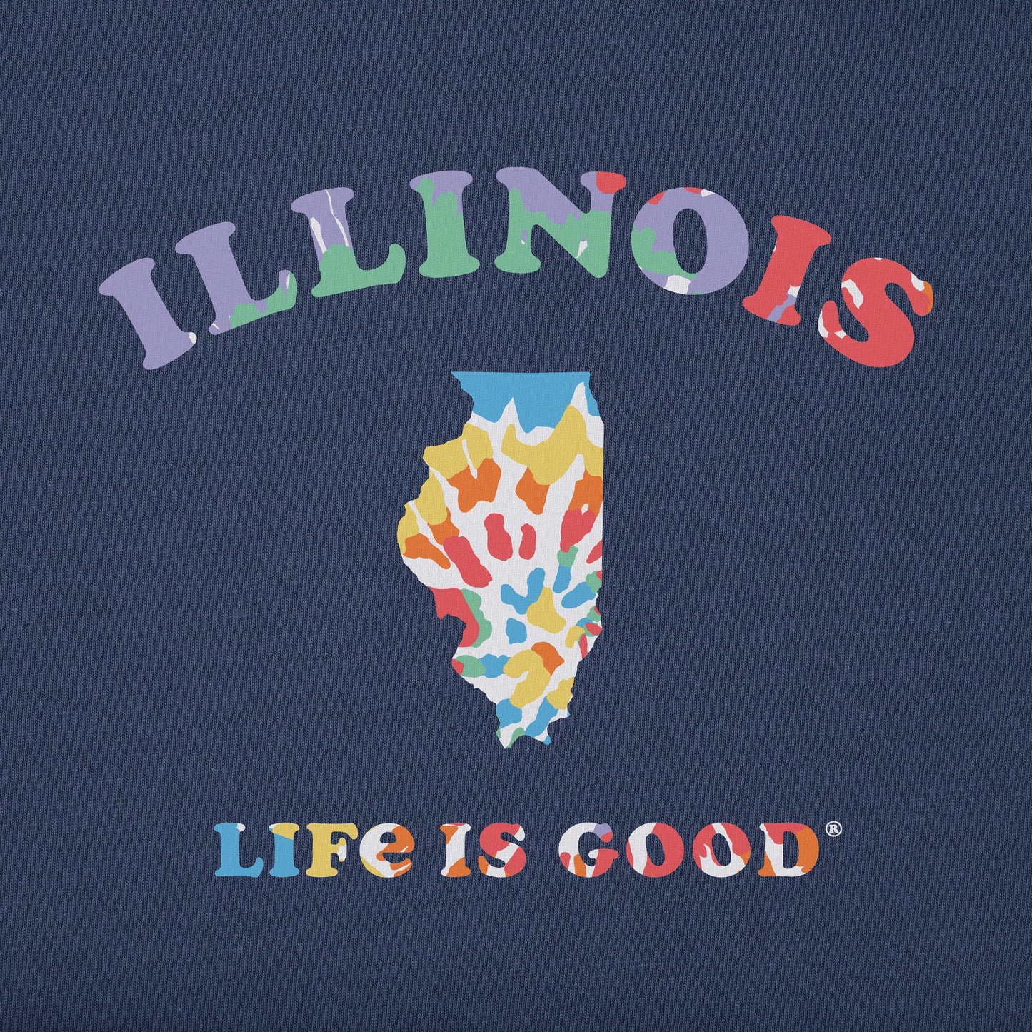 Men's Tie Dye Illinois Short Sleeve Crusher Tee