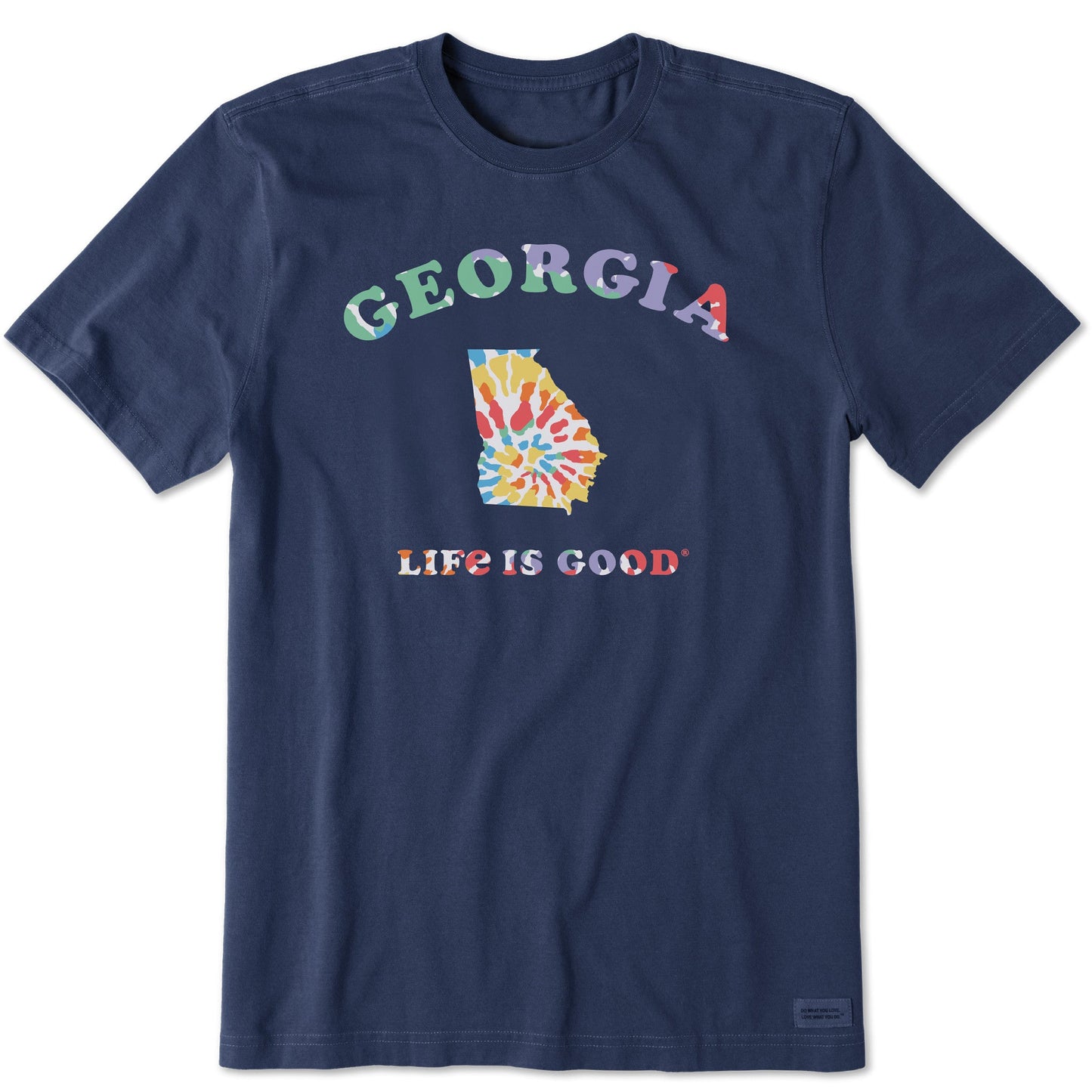 Men's Tie Dye Georgia Short Sleeve Crusher Tee