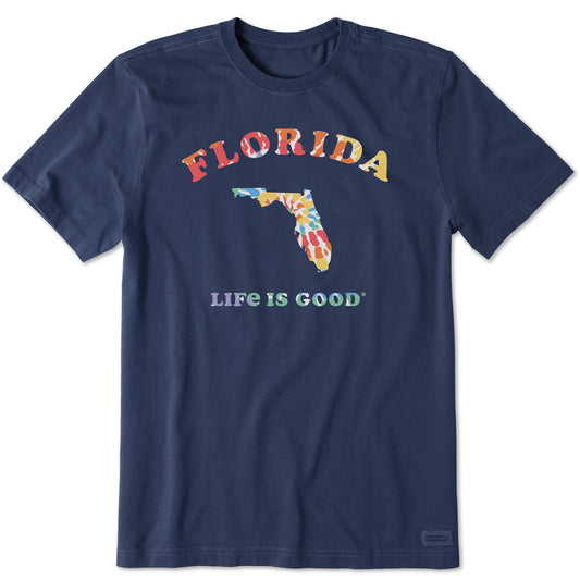 Men's Tie Dye Florida Short Sleeve Crusher Tee