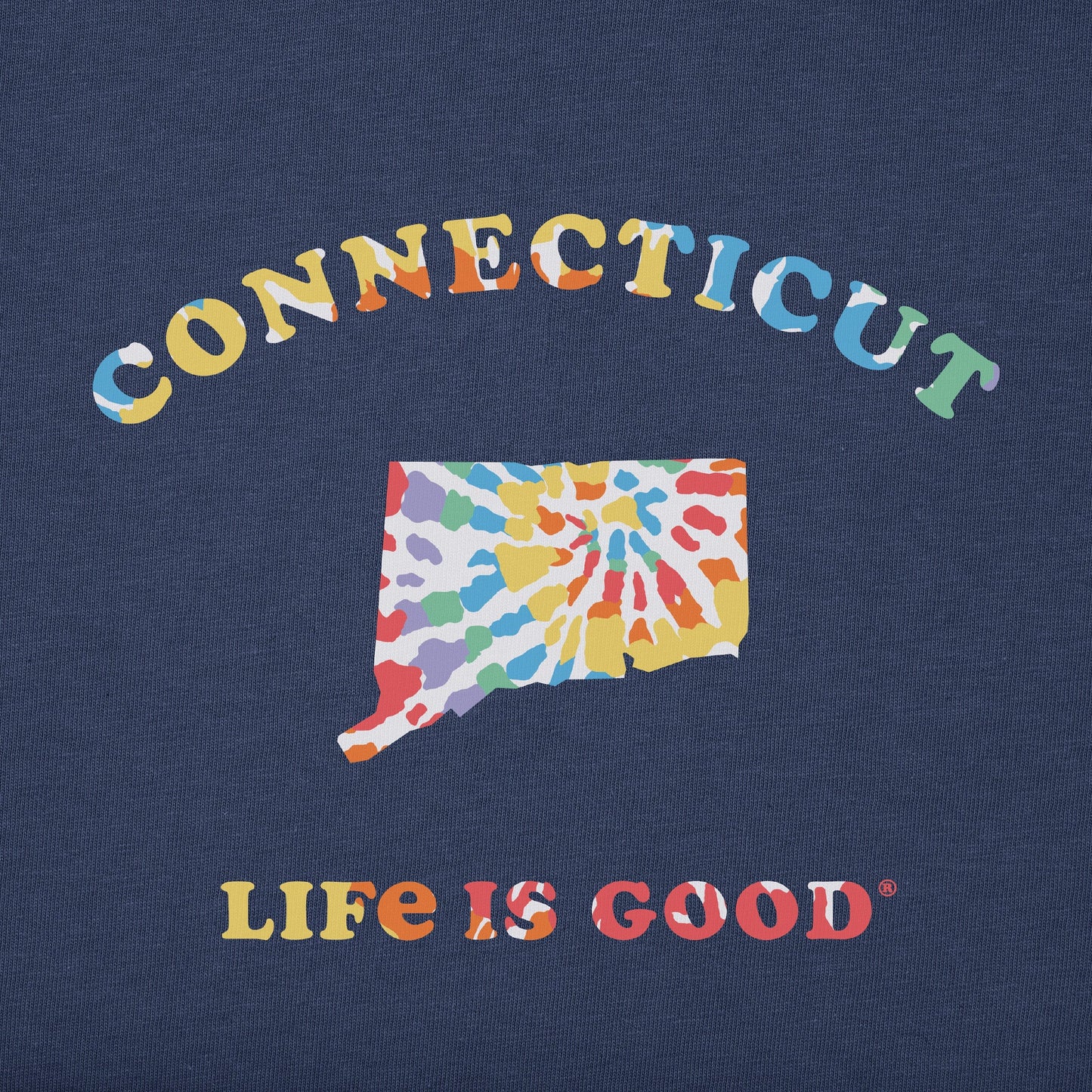 Men's Tie Dye Connecticut Short Sleeve Crusher Tee