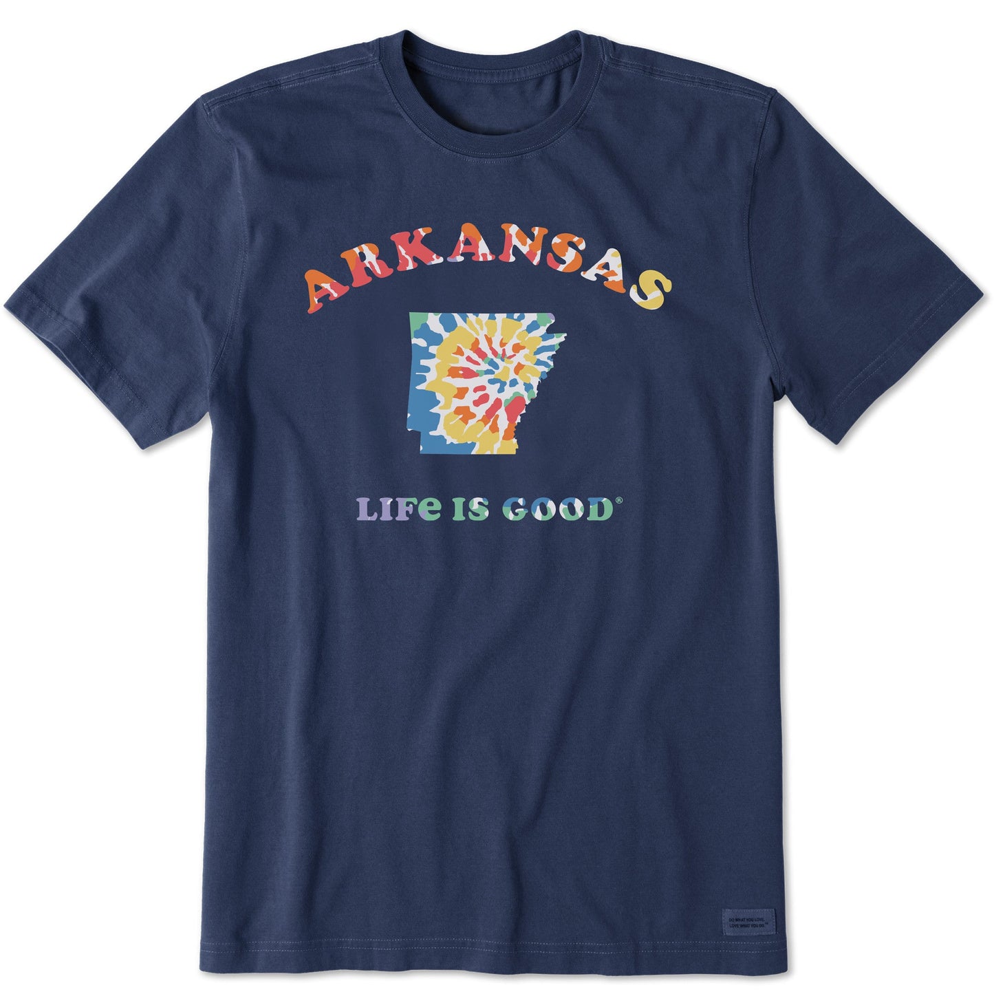 Men's Tie Dye Arkansas Short Sleeve Crusher Tee