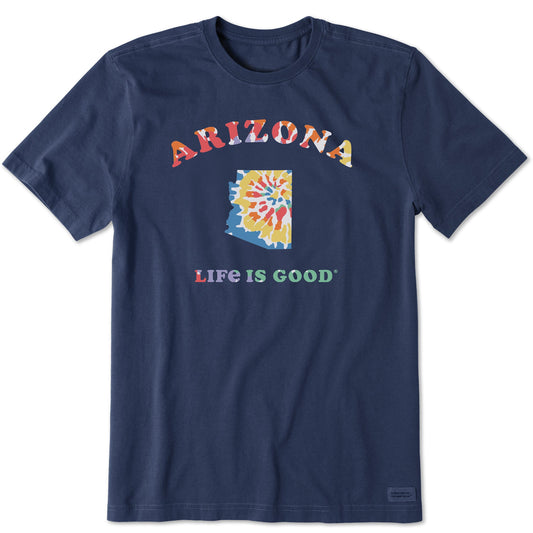 Men's Tie Dye Arizona Short Sleeve Crusher Tee