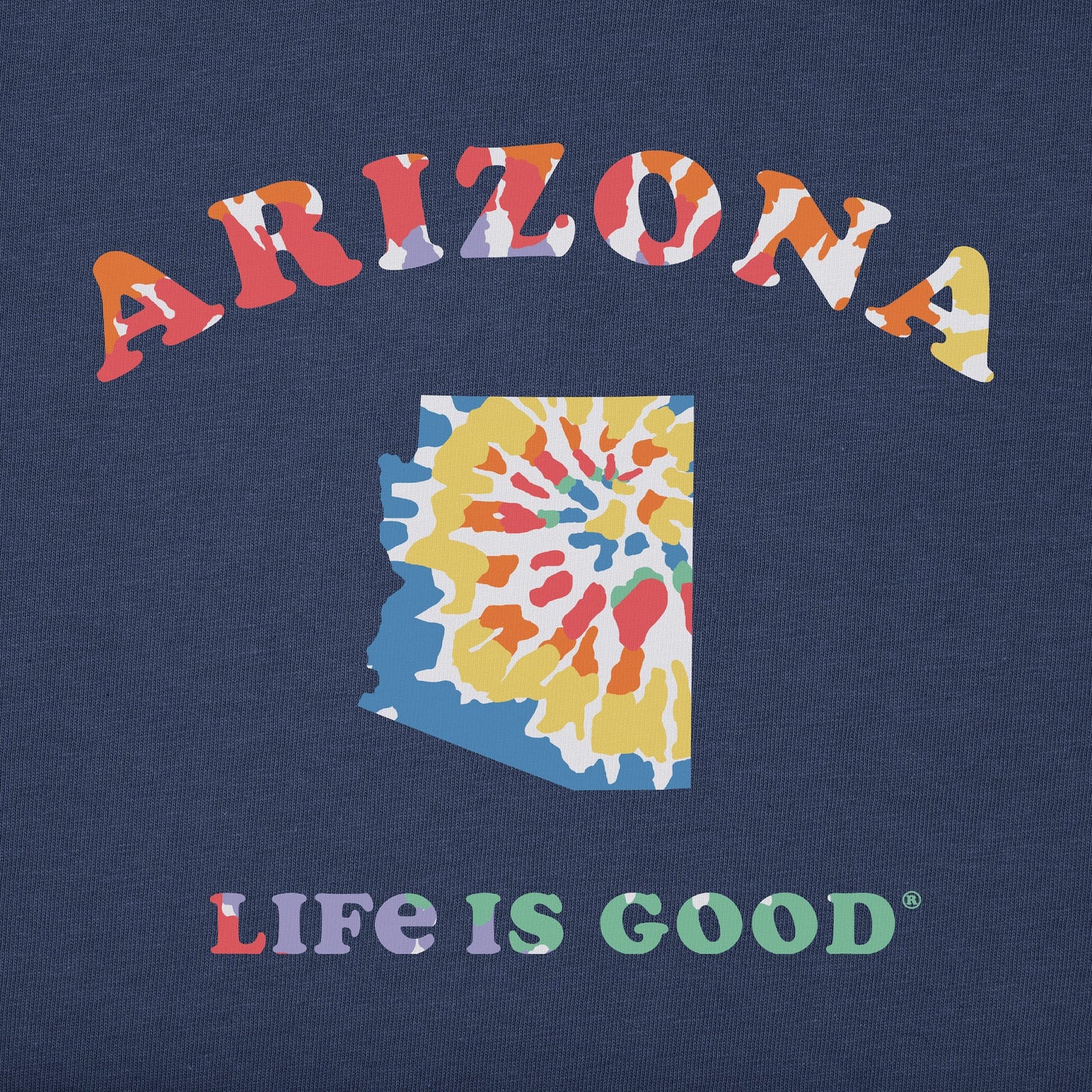 Men's Tie Dye Arizona Short Sleeve Crusher Tee