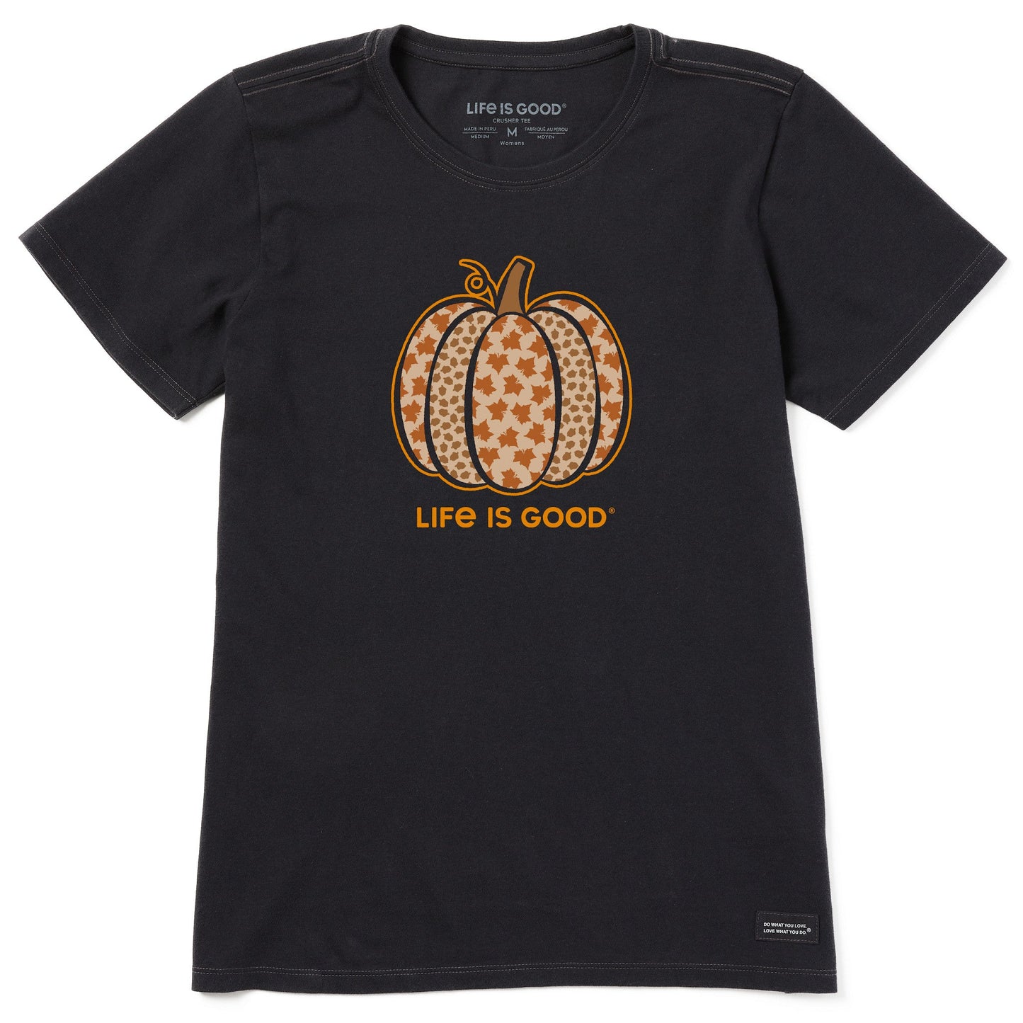 Women's Fall Pattern Pumpkin Short Sleeve Crusher Tee