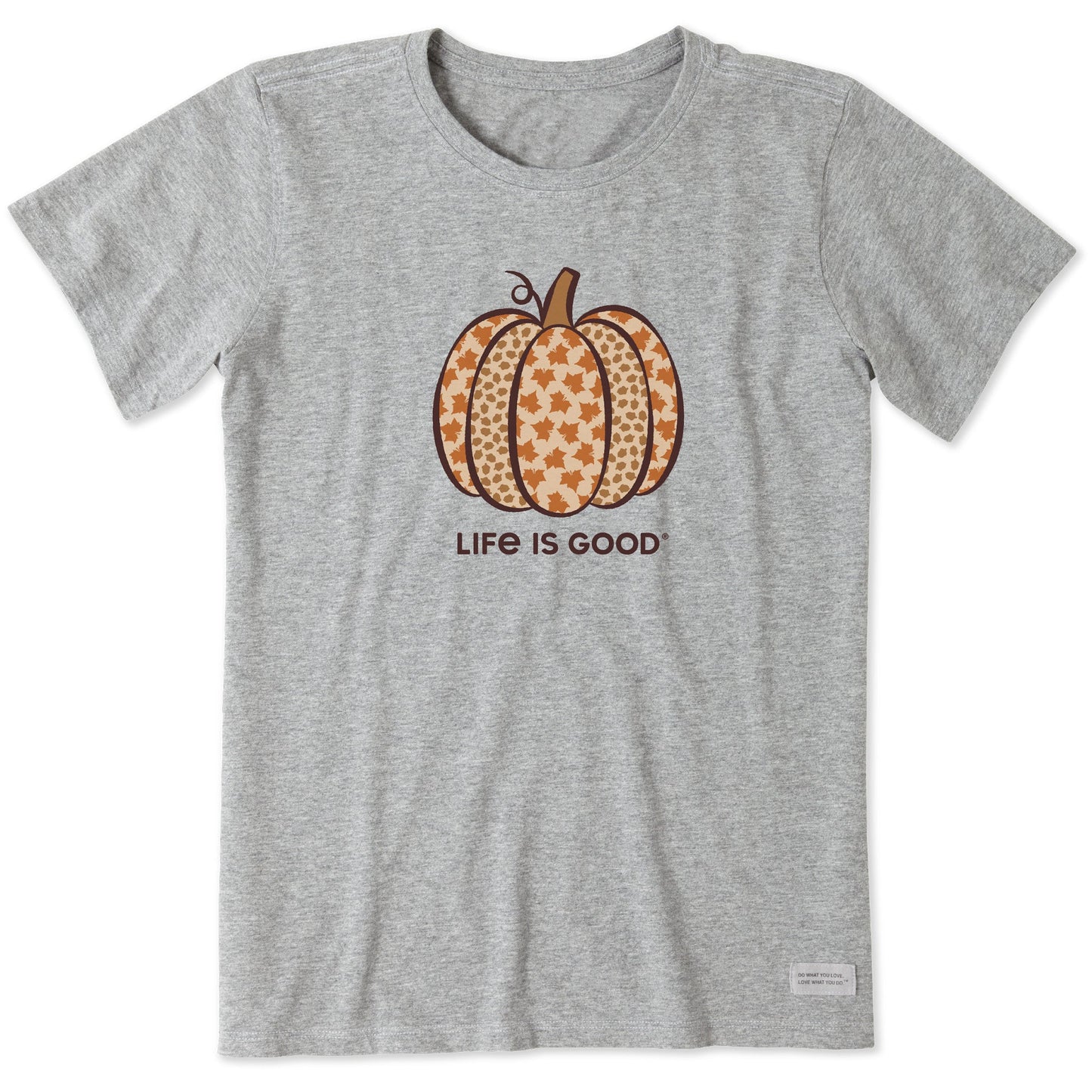 Women's Fall Pattern Pumpkin Short Sleeve Crusher Tee