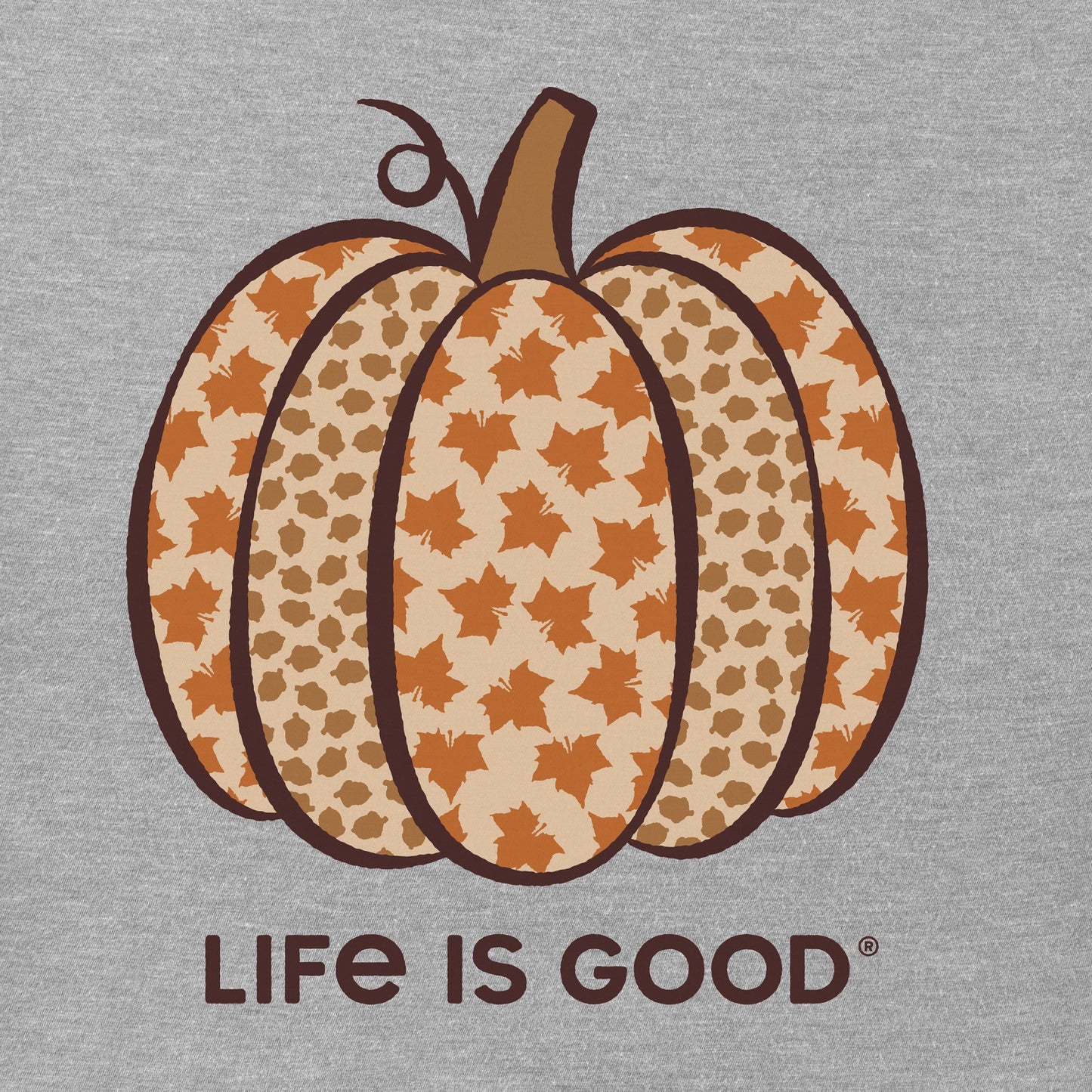 Women's Fall Pattern Pumpkin Short Sleeve Crusher Tee