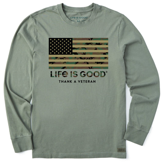 Men's Thank a Veteran Long Sleeve Crusher Tee