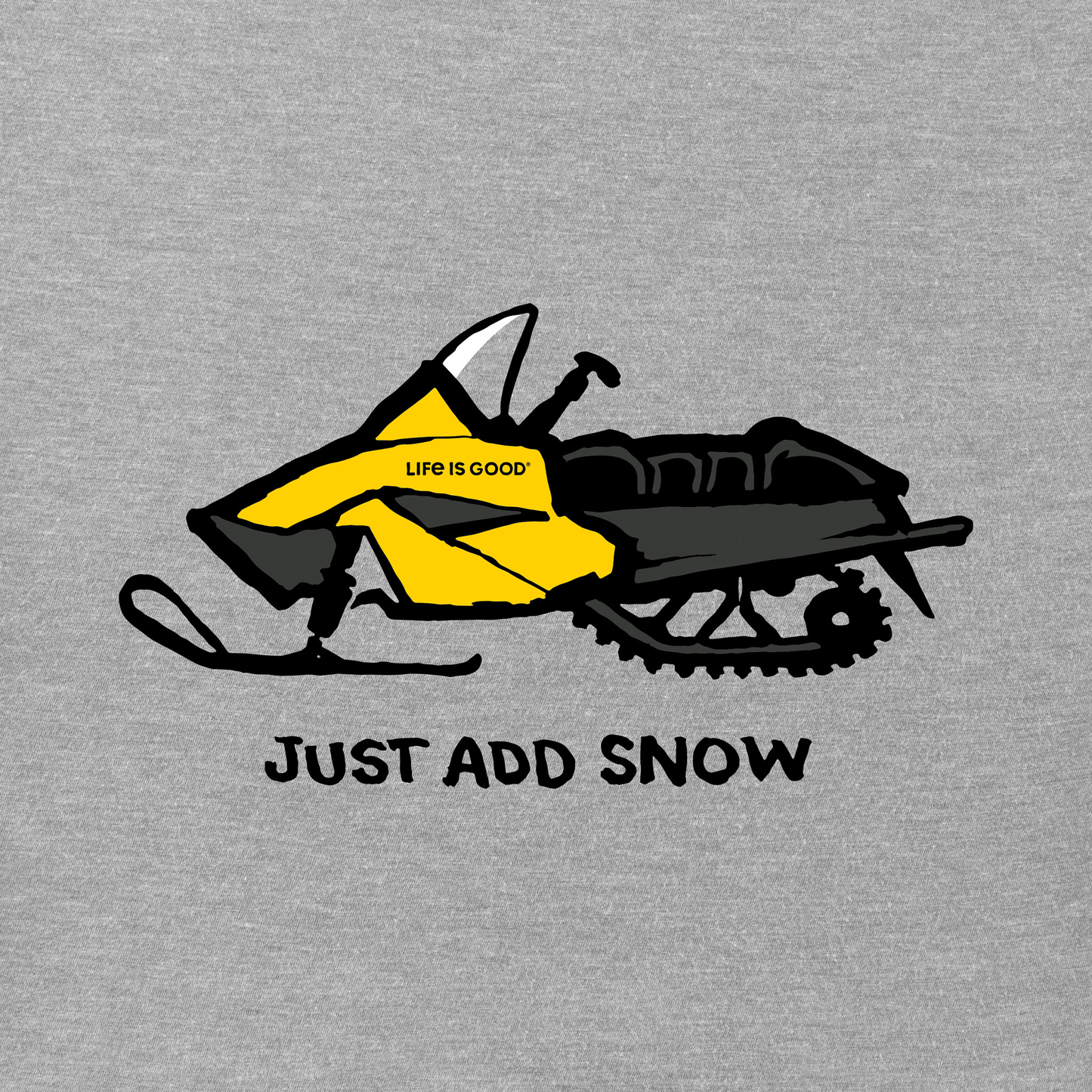Men's Just Add Snow Snowmobile Short Sleeve Crusher Tee