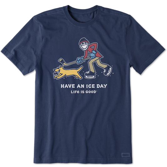 Men's Jake and Rocket Ice Skating Short Sleeve Crusher Tee