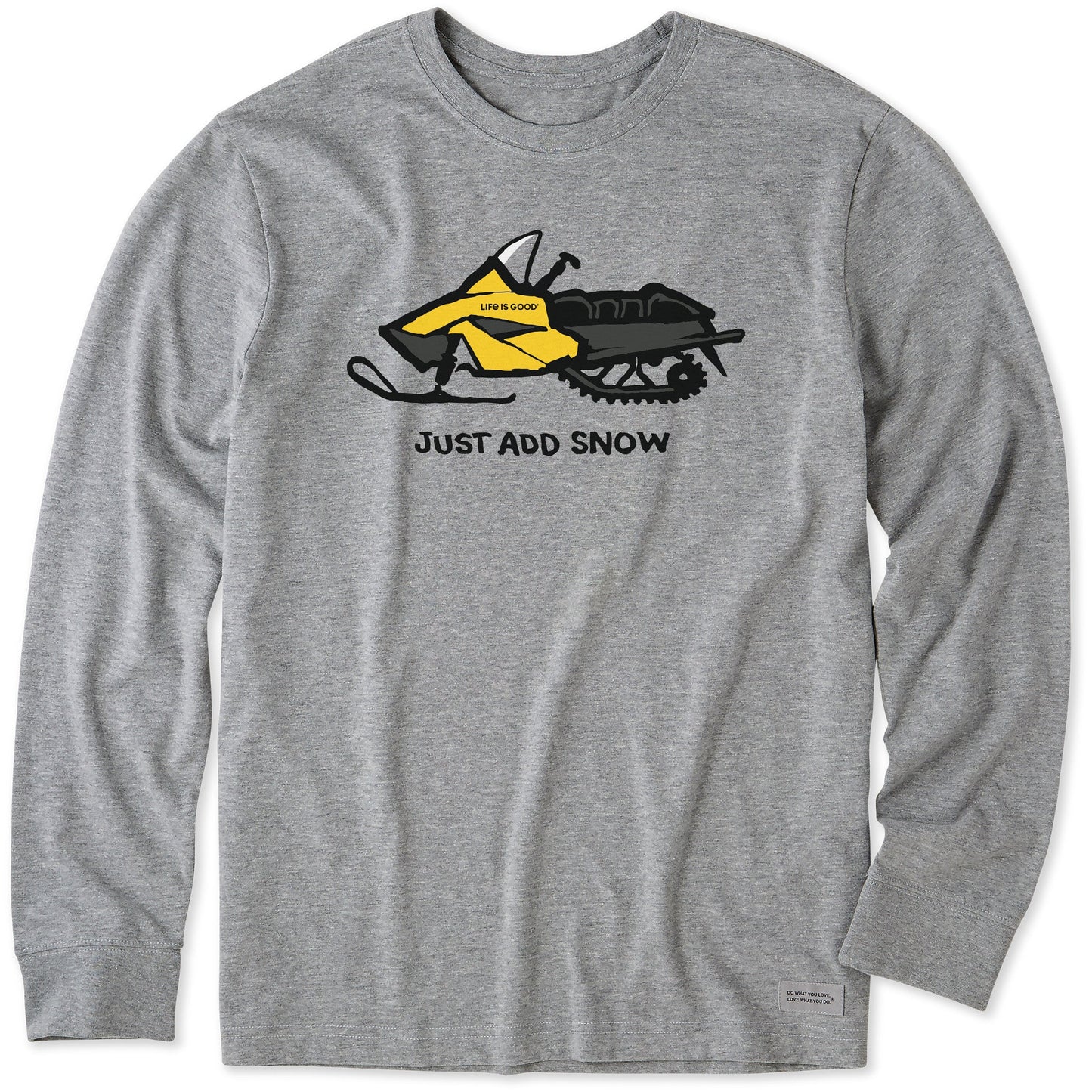 Men's Just Add Snow Snowmobile Long Sleeve Crusher Tee