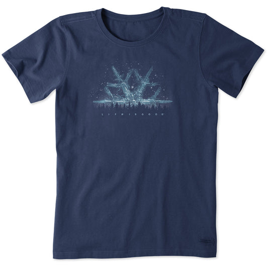 Women's Snowflakescape Short Sleeve Crusher Tee
