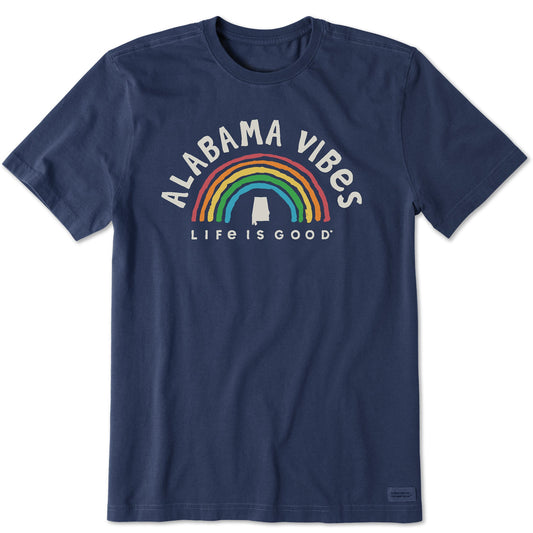Men's Alabama Rainbow Vibes Short Sleeve Crusher Tee