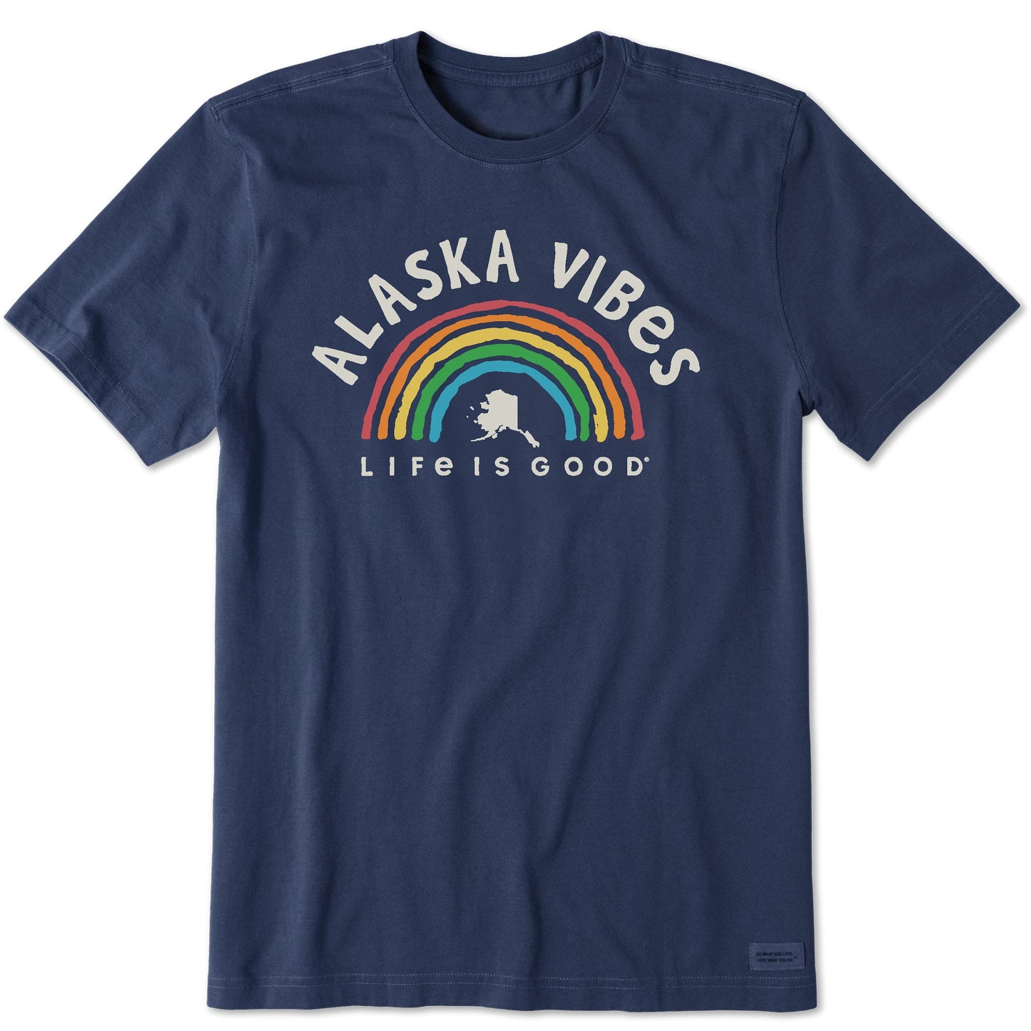 Men's Alaska Rainbow Vibes Short Sleeve Crusher Tee