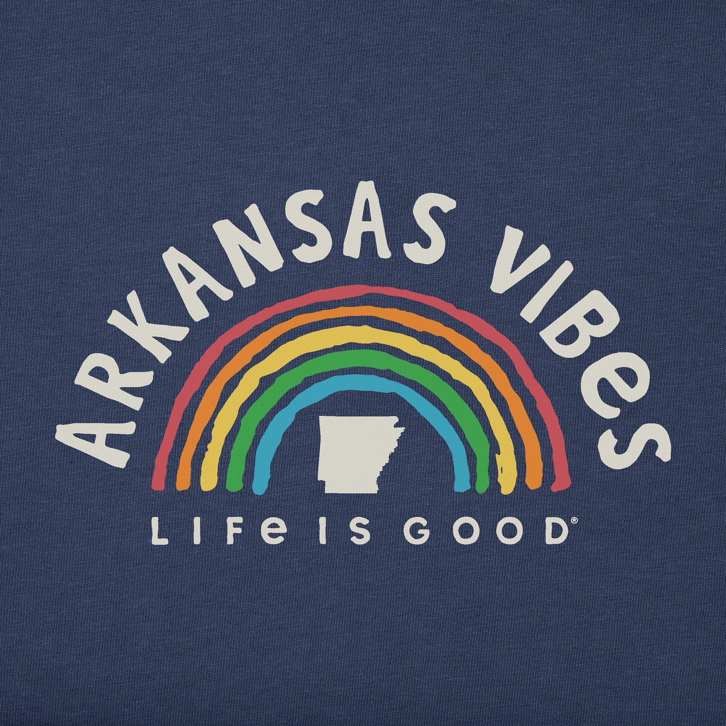 Men's Arkansas Rainbow Vibes Short Sleeve Crusher Tee
