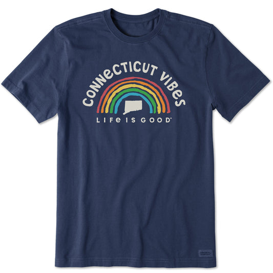 Men's Connecticut Rainbow Vibes Short Sleeve Crusher Tee