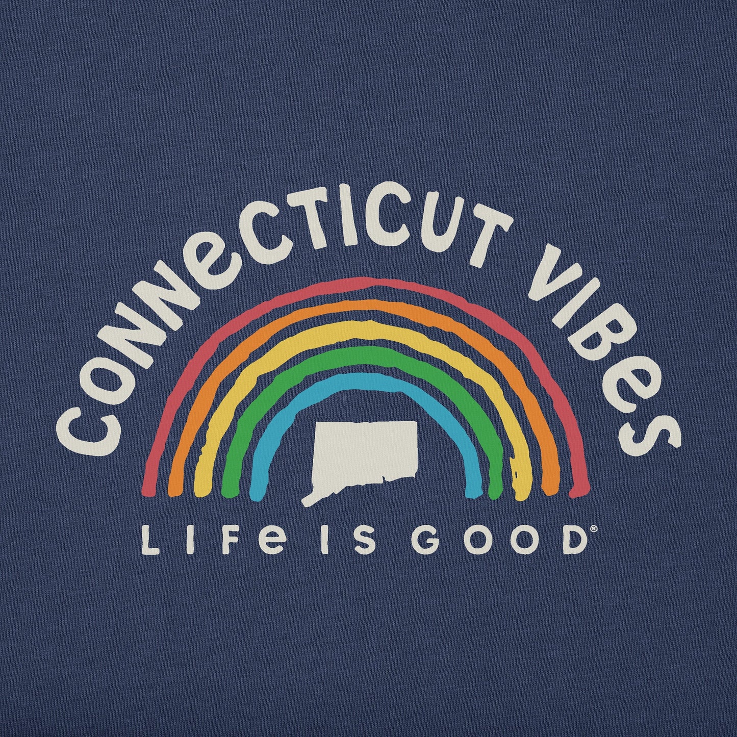 Men's Connecticut Rainbow Vibes Short Sleeve Crusher Tee