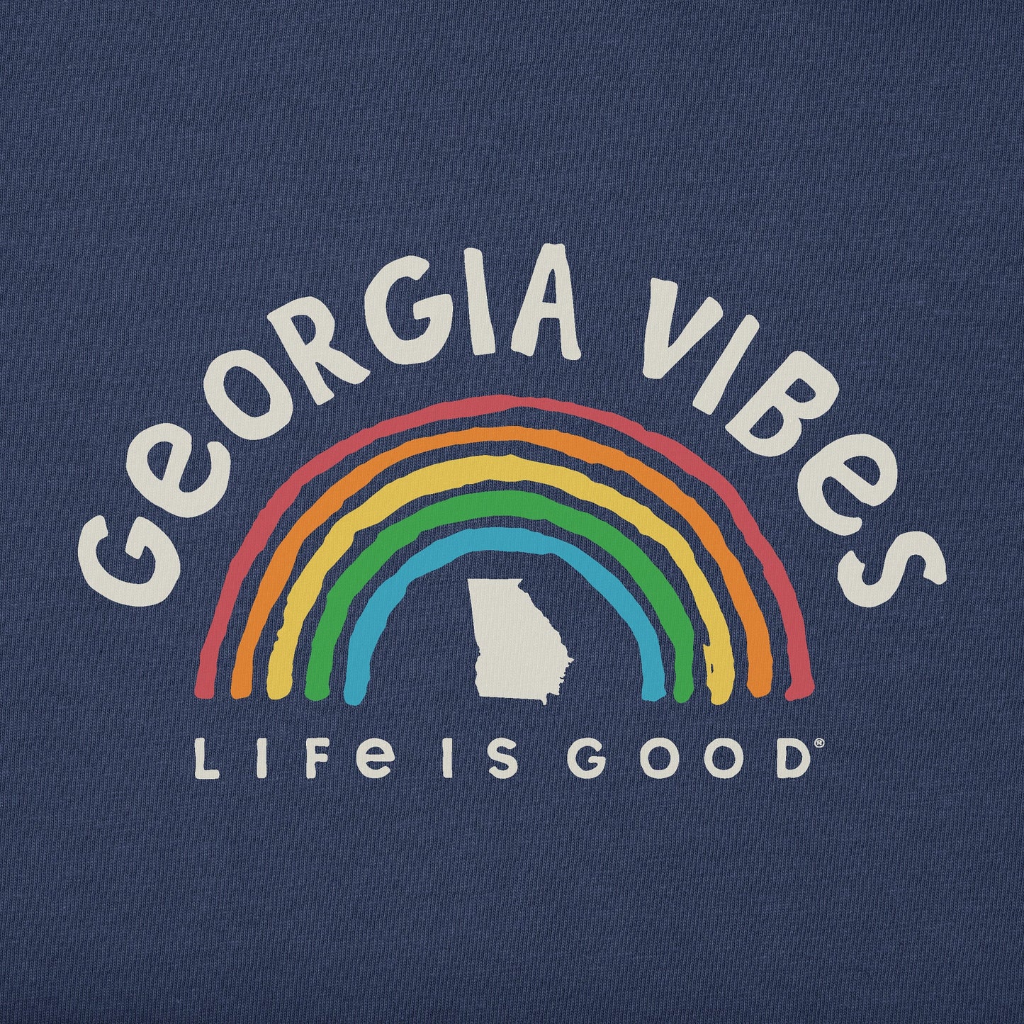 Men's Georgia Rainbow Vibes Short Sleeve Crusher Tee