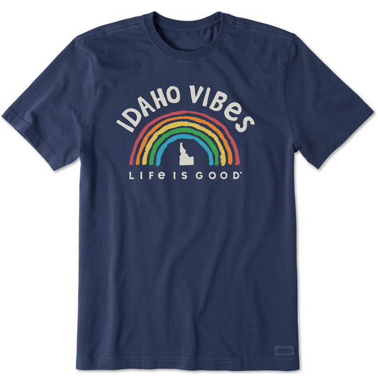 Men's Idaho Rainbow Vibes Short Sleeve Crusher Tee