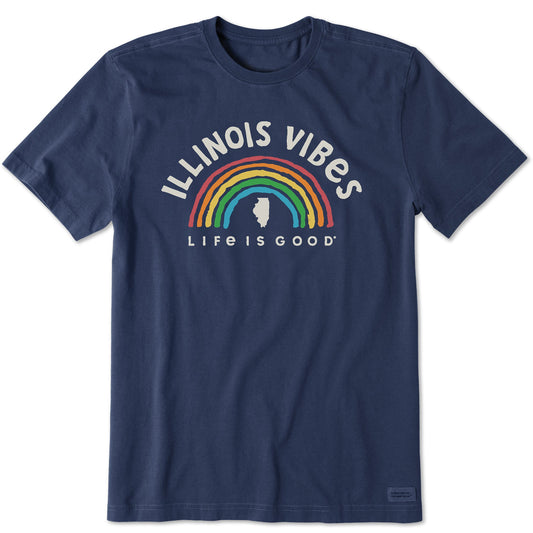 Men's Illinois Rainbow Vibes Short Sleeve Crusher Tee