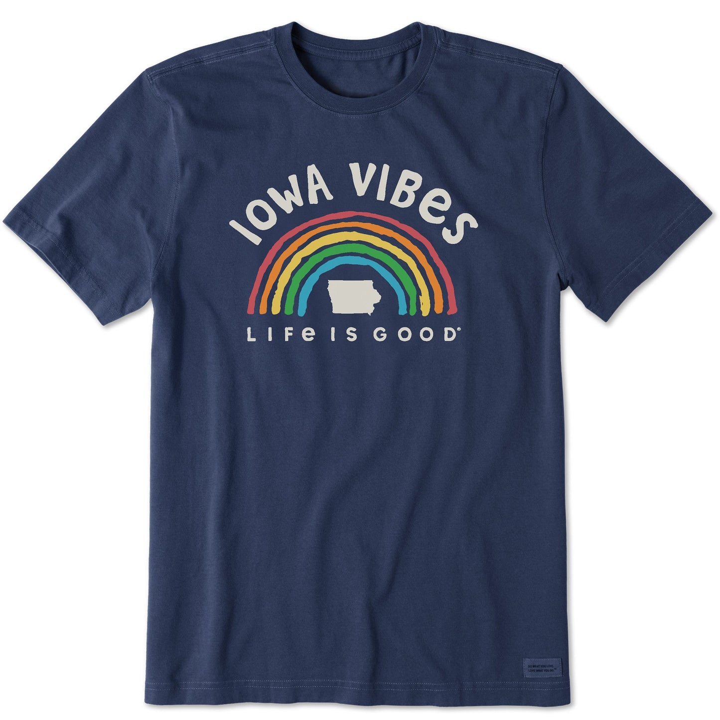 Men's Iowa Rainbow Vibes Short Sleeve Crusher Tee