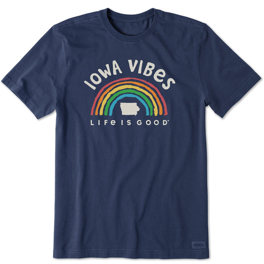 Men's Iowa Rainbow Vibes Short Sleeve Crusher Tee