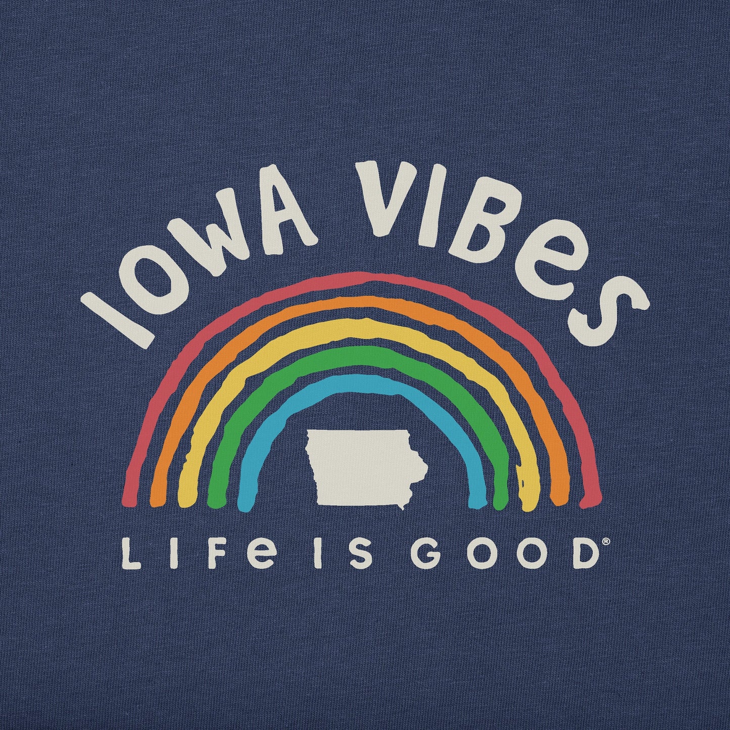 Men's Iowa Rainbow Vibes Short Sleeve Crusher Tee