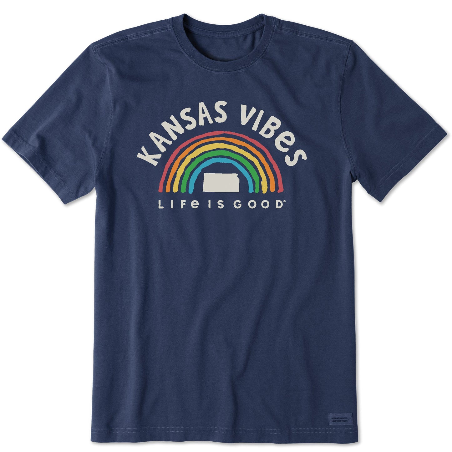 Men's Kansas Rainbow Vibes Short Sleeve Crusher Tee