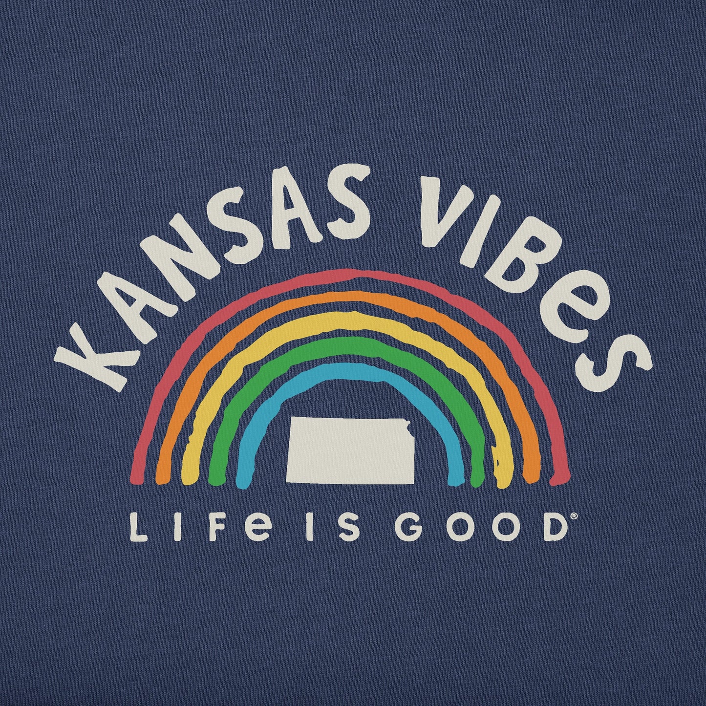 Men's Kansas Rainbow Vibes Short Sleeve Crusher Tee
