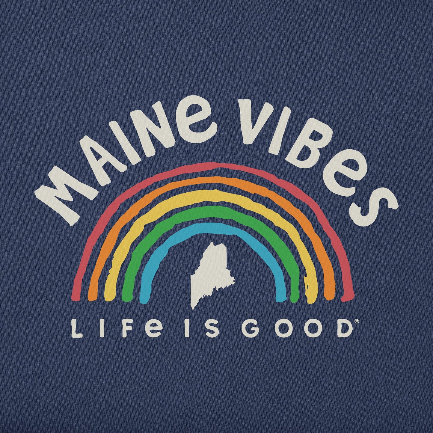 Men's Maine Rainbow Vibes Short Sleeve Crusher Tee