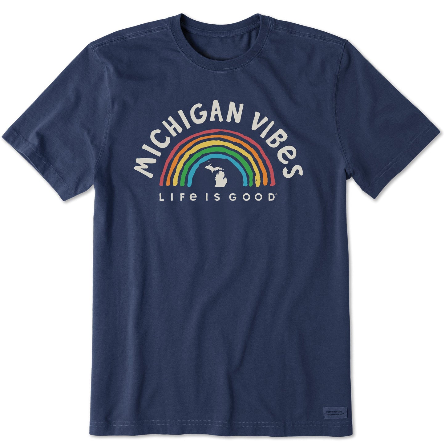 Men's Michigan Rainbow Vibes Short Sleeve Crusher Tee